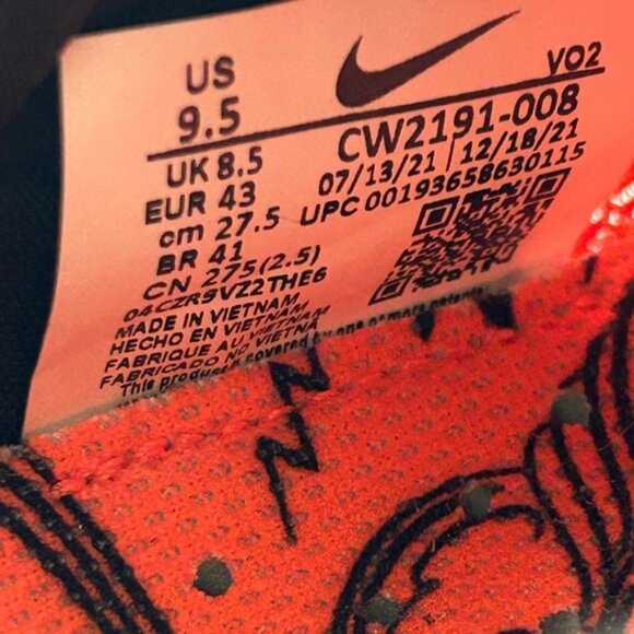 Nike Cycling SuperRep Black & Orange Shoes CW2191-008 US 9.5 main image 6
